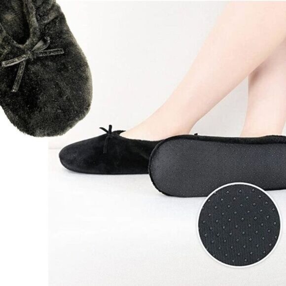 Women's Ballerina Slipper Anti-Skid Comfy Slip On Warm Ballet Style House - Picture 1 of 7